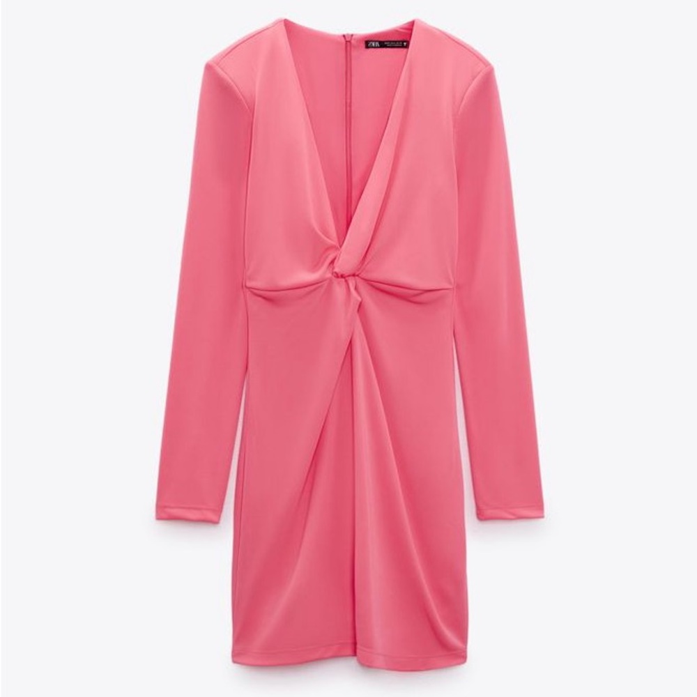 Zara pink long sleeve dress